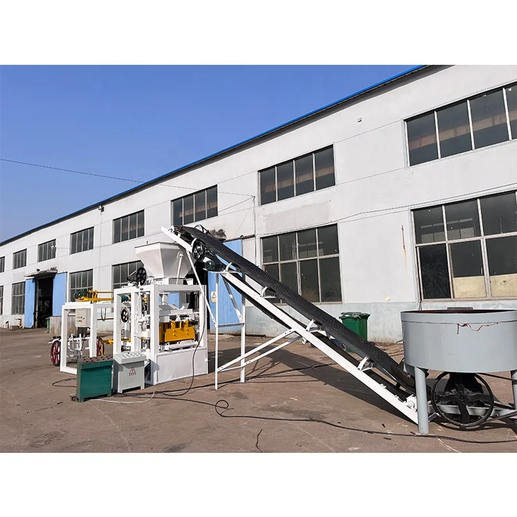 Concrete Block Molding Machine Hollow Block Making Machine QTJ4-24 PLC Controlled Engine Powered Gear Drive High Efficiency