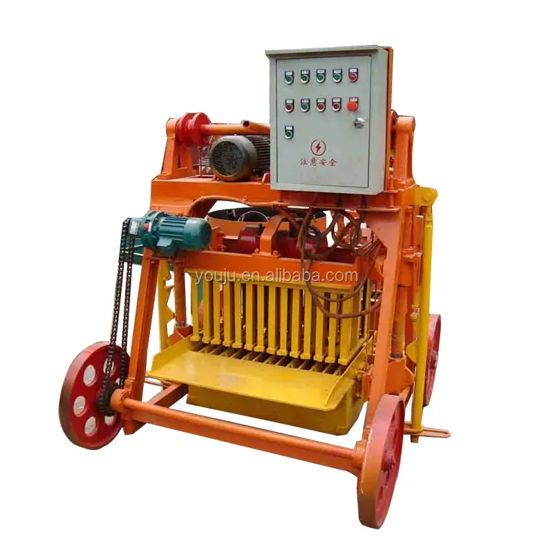 QMJ4-45 Mobile Block Machine for Hollow Block – PLC Control - Image 2
