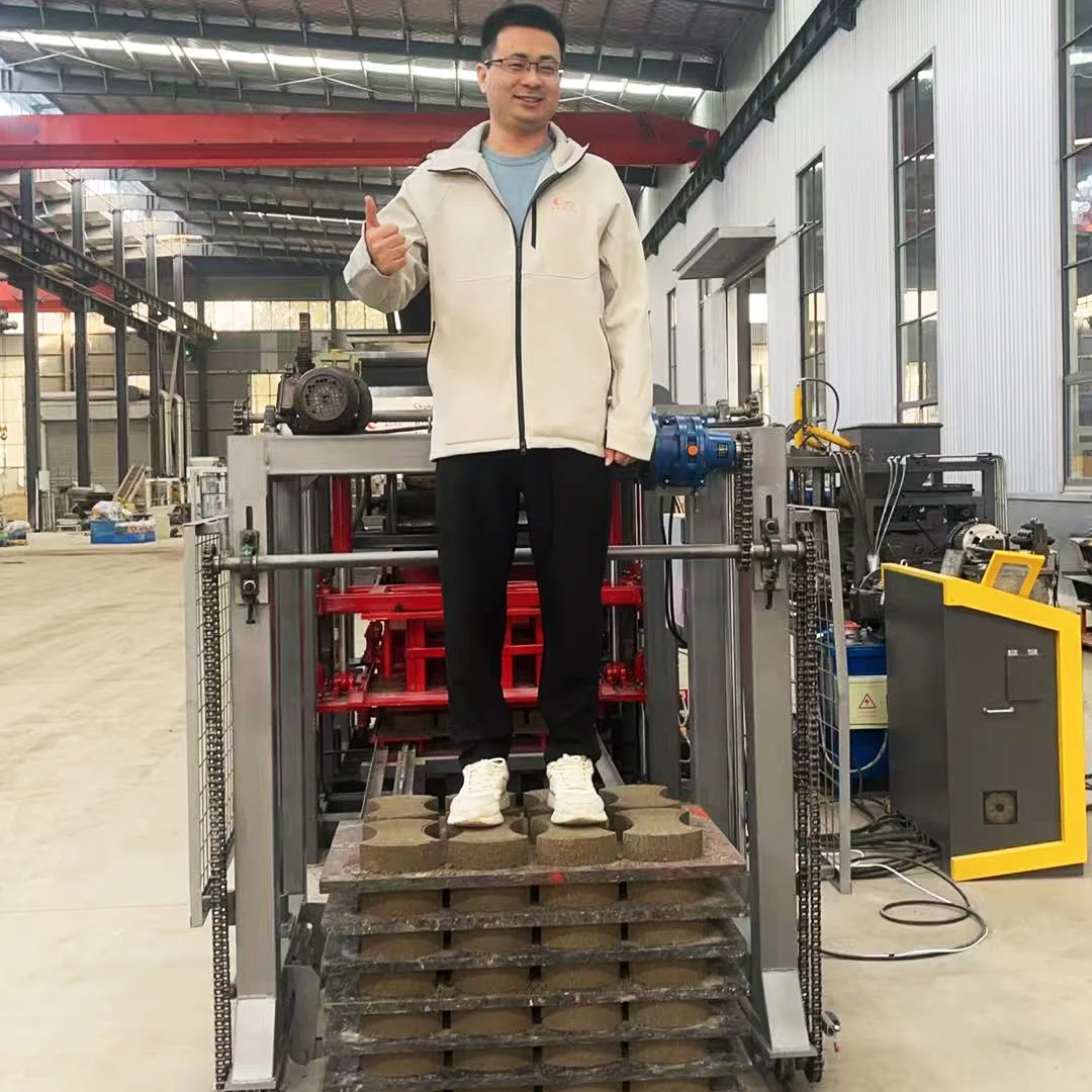 Concrete Block QT4-15 Automatic Block Making Machine – PLC Control