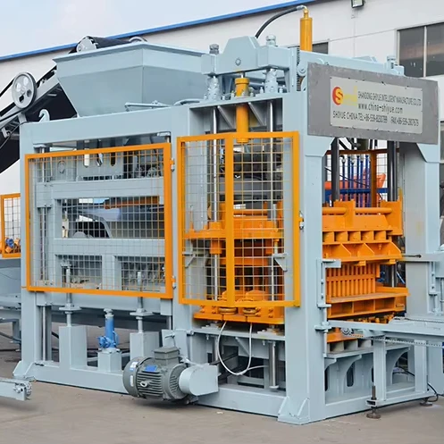SHIYUE Siemens Motor QT8-15 Automatic Cement Interlocking Block Making Machine Brick Maker Sales
