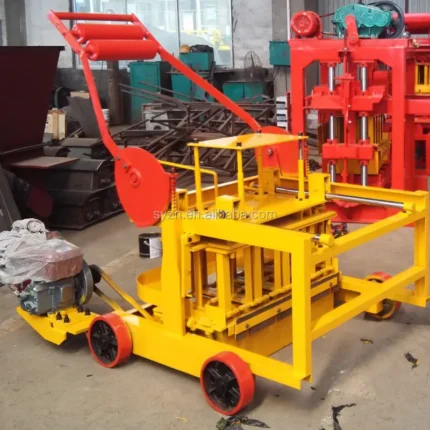 Small Cheap Automatic QMR4-45 Concrete Hollow Hourdis Block Brick Making Machinery Brick Production Line Engine