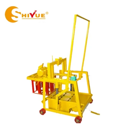SHIYUE QMJ2-45 Mobile Mini Portable Cement Block Making Machine Engine Easy Operation Manual Hydraulic Pressure Hollow Block