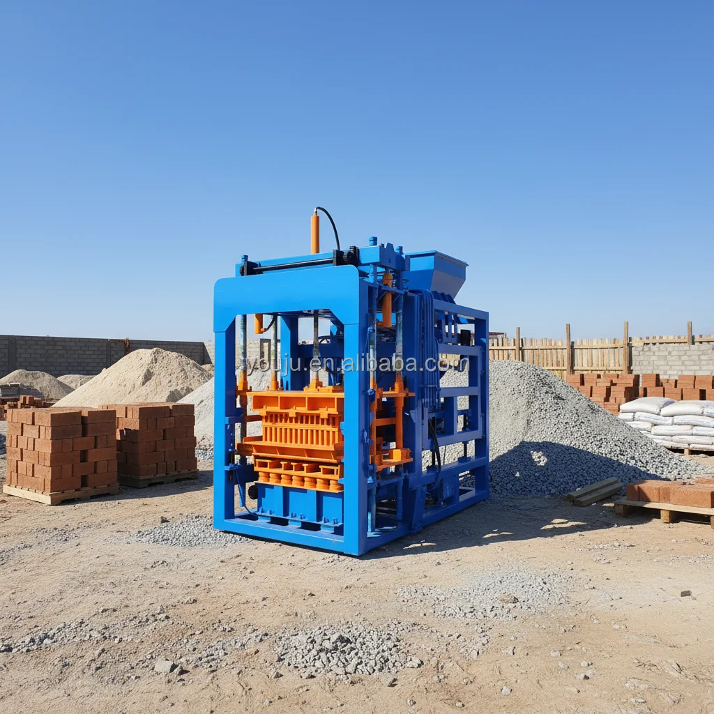 QT6-15 Stationary Block Machine for Hollow Concrete Block – Automatic PLC Control