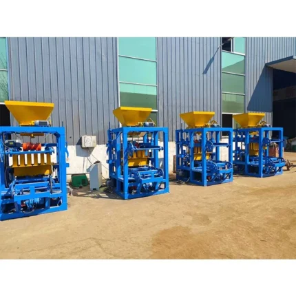 QTJ4-24 Cement Hollow Blocks Industry Brick Paver Making Machinery Block Making Machine Semi Automatic Pakistan Products 1000