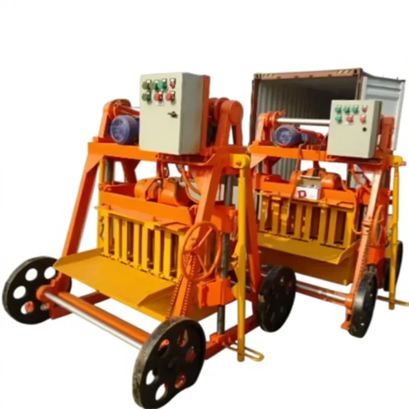 QMJ4-45 Engine Powered High Efficiency Easy Operation Mobile Interlock Hollow Paver Cement Concrete Brick Block Cutting Making