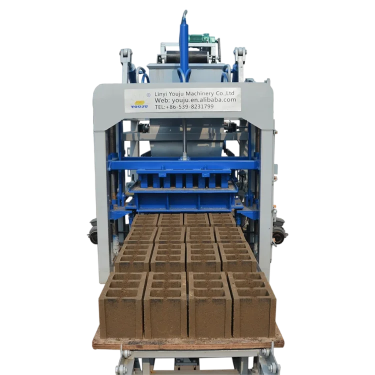 QT415 Full Automatic Vibration Press Concrete Hollow  Brick Block Molding Machine in Tanzania