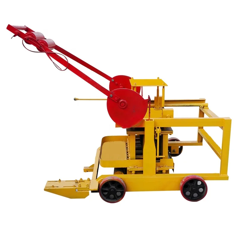China Small Manual Hydraulic Pressure Engine Concrete Fly Ash Hollow Solid Block Making Machine Production Line Factory Price