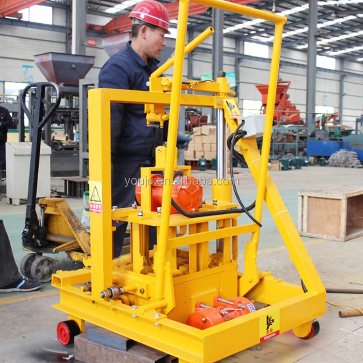 Small Mobile Concrete Brick Making Machine QMJ2-45 | PLC Control - Image 4