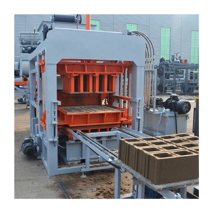 QT6-15 Stationary Block Machine for Hollow Concrete Block – Automatic PLC Control - Image 3