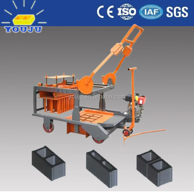QMR4-45 Mobile Diesel Concrete Block Machine – Intelligent PLC Control - Image 2