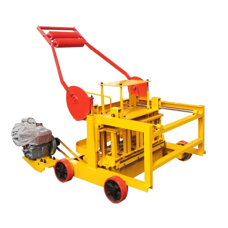 QMR4-45 Small Business Diesel Powered Mobile Manual Egglaying Factory Price Brick Making Machine