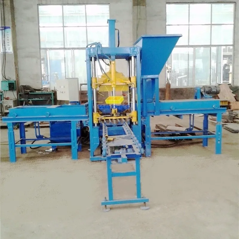 Automatic Concrete Cement Brick Block Making Machine Production Line with Engine & Pump Hollow Block High Efficiency QTF3-20