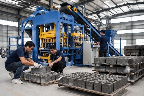 Material testing and trial production support for block machine buyers