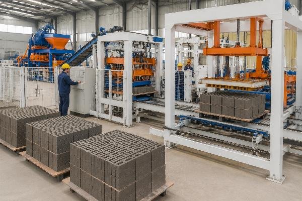 automatic brick machine supplier China fully automatic line Fully automatic block production line with pallet loader and stacker