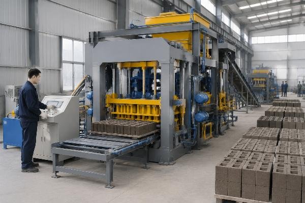 Fully automatic SY-QT10-15 block machine with airbag system and four vibration motors