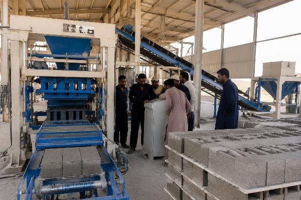 On-site installation and operator training for block machine production line in Middle East