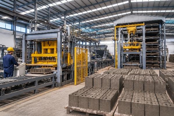 block pallet TCO cost calculation turnkey production line Complete concrete block production line with automatic pallet loader stacker and curing system