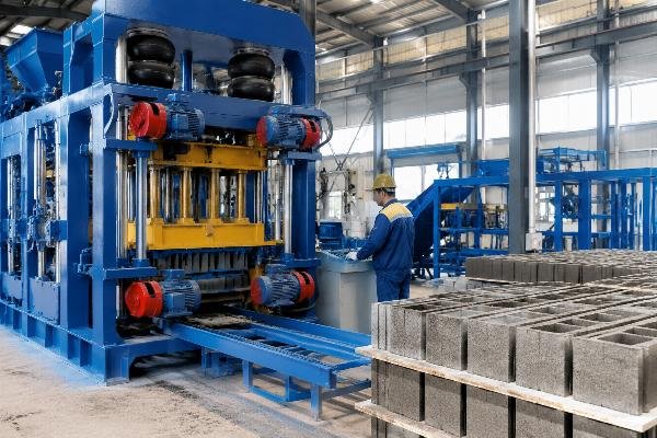 concrete block machine China manufacturer European vibration technology European-style vibration system with airbag and four motors