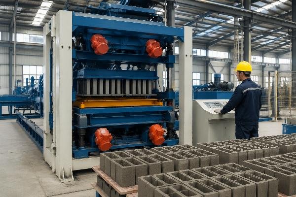 European-style airbag vibration system Chinese block machine manufacturer European-style airbag vibration system with four vibration motors on a block making machine
