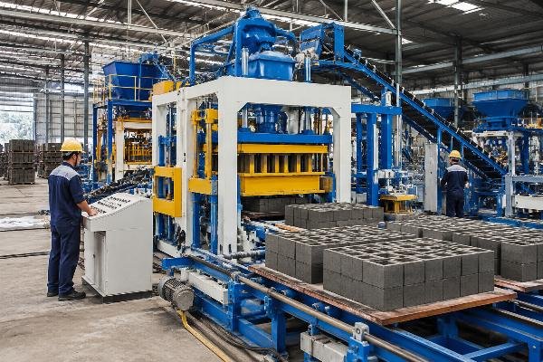 European-style block machine Thailand factory upgrade QT10-15 automatic block production line with airbag vibration system