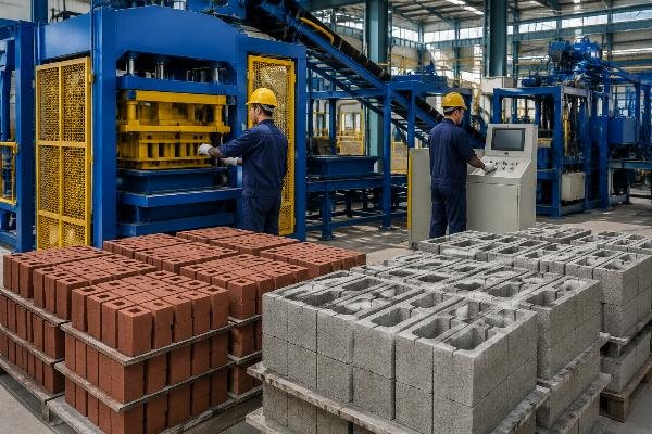 Cost comparison chart for fly ash bricks vs concrete blocks per 1,000 units