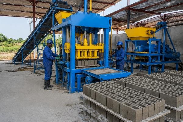 Semi-automatic fly ash brick production line in East Africa