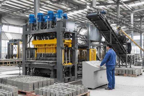 European-style four-motor vibration block machine with airbag isolation system