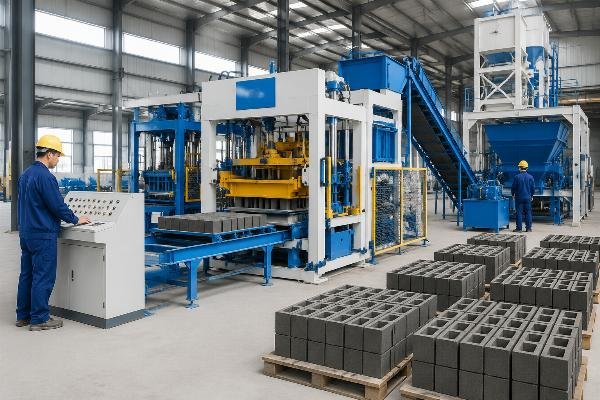 QT12-15 block machine FOB price large-scale block supply solutions TCO comparison chart showing purchase price vs operational costs over 5 years