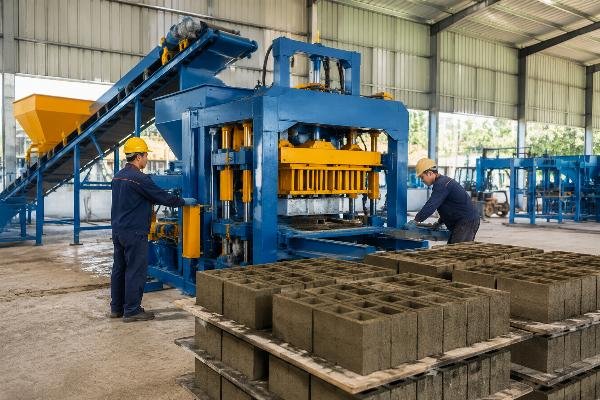 semi-automatic block machine ROI European vibration technology Semi-automatic block machine with European vibration system