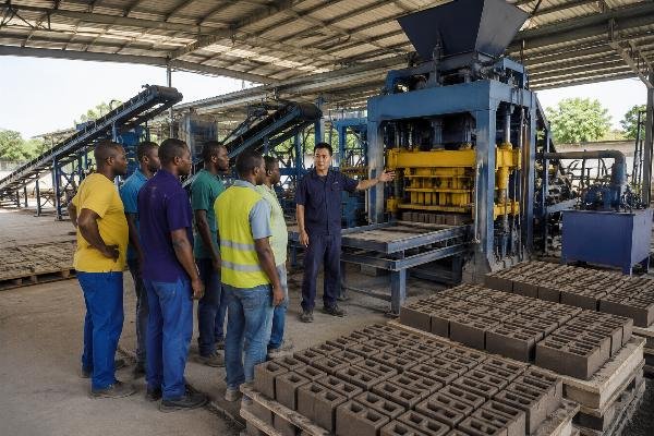 On-site training session for government housing block production operators