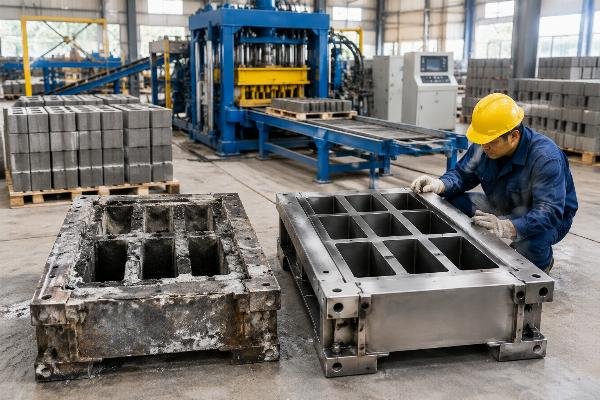Comparison of worn-out low-grade mold versus intact high-grade mold after extended production cycles
