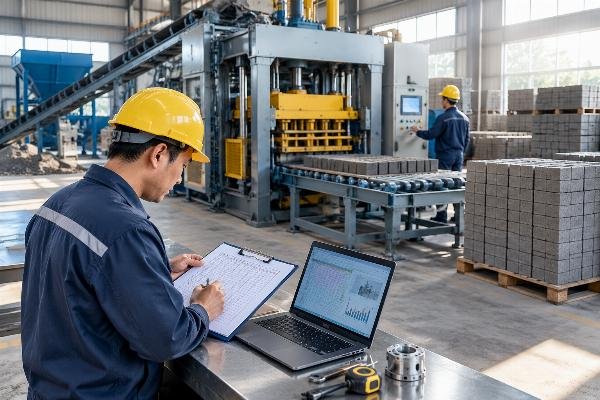 Example of a customized maintenance log sheet tracking component lifespan against production volume